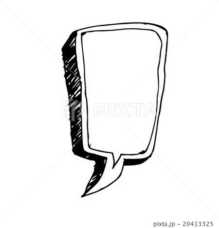Speech bubble hand drawn  20413325