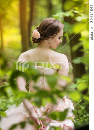 Beautiful bride in forest 20414845