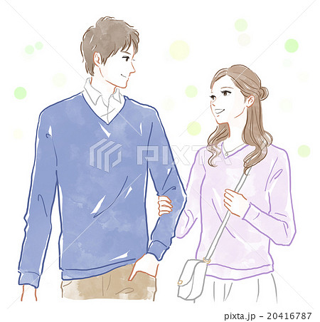 A couple to date - Stock Illustration [20416787] - PIXTA