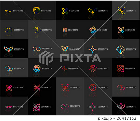 Abstract company logo vector collection. Set of 20417152