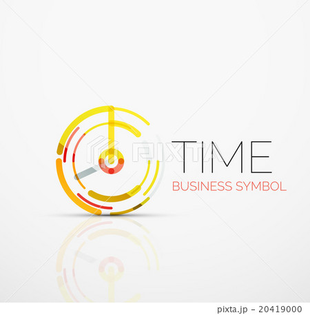 Vector abstract logo idea, time concept or clock 20419000