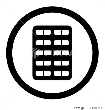 Pill Blister Circled Vector Icon 20420944