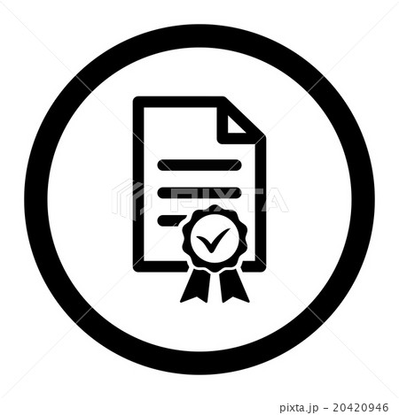 Certified Circled Vector Icon 20420946