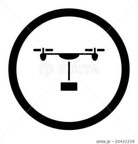 Drone Shipment Circled Vector Icon 20422239