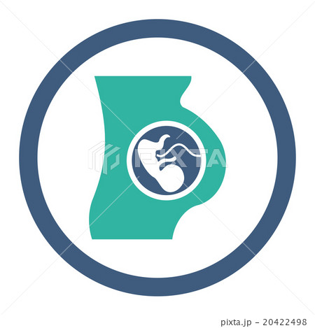 Pregnant Woman Rounded Vector Icon 20422498