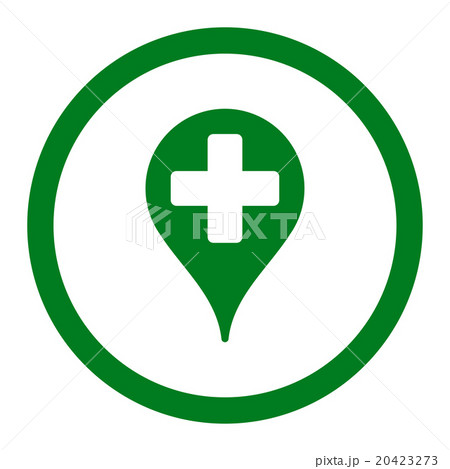 Medical Map Marker Rounded Vector Icon Medical Map Marker Rounded Vector Icon 20423273