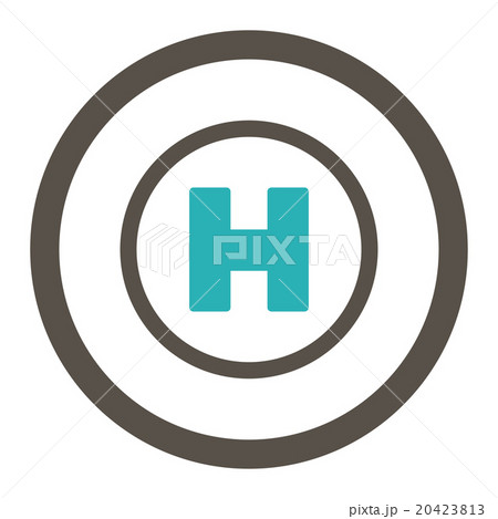 Helicopter Landing Rounded Vector Icon Helicopter Landing Rounded Vector Icon 20423813