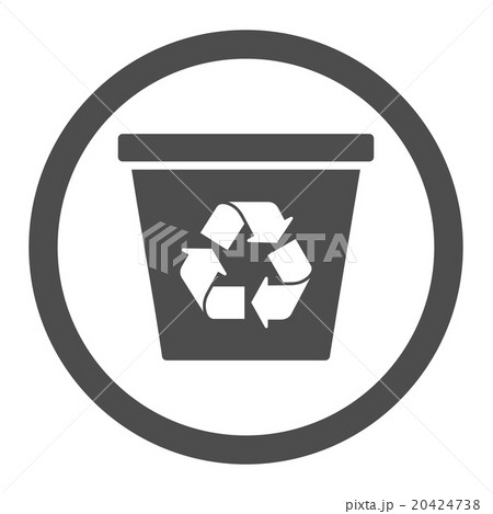 Trash Can Circled Vector Icon 20424738
