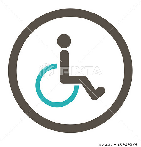 Disabled Person Rounded Vector Icon 20424974