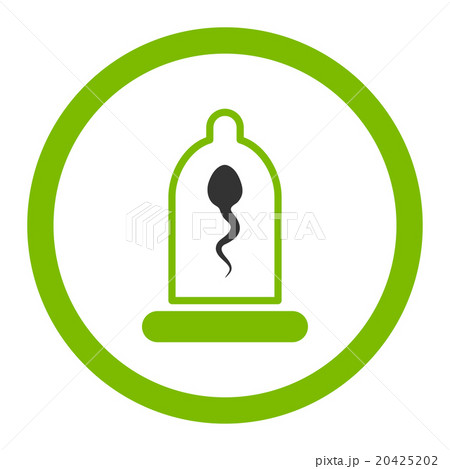 Sperm In Condom Rounded Vector Icon 20425202