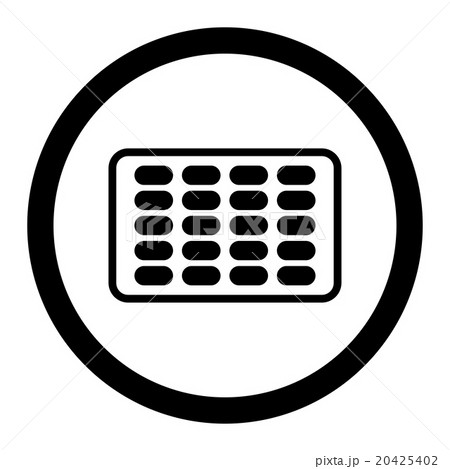 Blister Circled Vector Icon 20425402