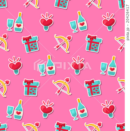 Seamless Pattern with Traditional Objects and Seamless Pattern with Traditional Objects and 20426417