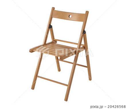 folding wooden chair isolated on white background 20426568
