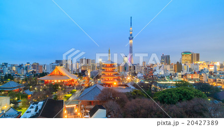 View of Tokyo skyline at twilight View of Tokyo skyline at twilight 20427389