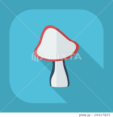 Flat modern design with shadow icons mushroom 20427825