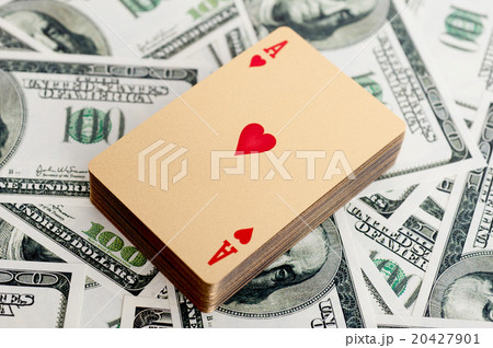 Gold poker cards 20427901