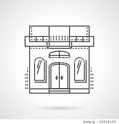 Sewing studio building facade line vector icon 20428133
