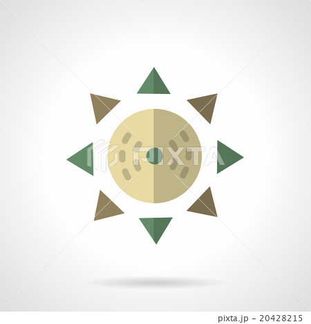 Solar energy symbol. Flat color vector icon 20428215