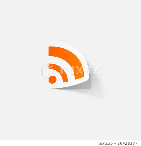 Paper clipped sticker: Wireless Network Symbol 20428377