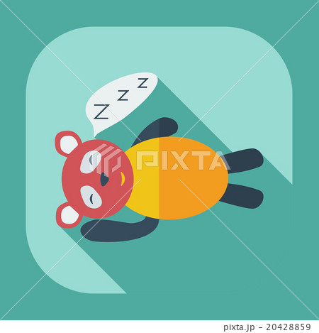 Flat modern design with shadow icons panda sleeps 20428859