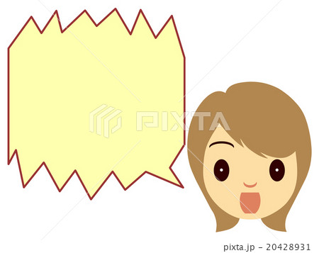 吹き出しと女性の顔 吹き出しと女性の顔 20428931