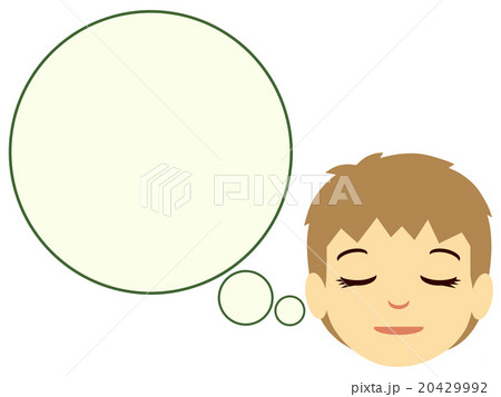 吹き出しと男の子の顔 20429992