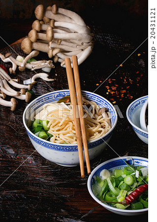 Asian soup ramen with feta cheese 20431121