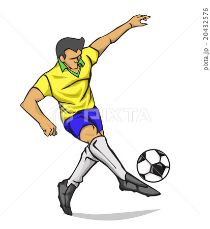 soccer player doing kick ball 12597209 Vector Art at Vecteezy