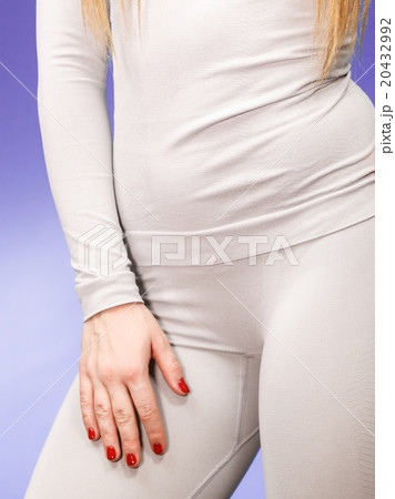 woman in thermal underwear top ang leggings woman in thermal underwear top ang leggings 20432992