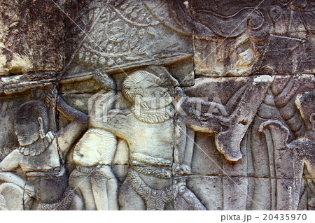 アンコールトム　バイヨン　第一回廊　クメール人 20435970