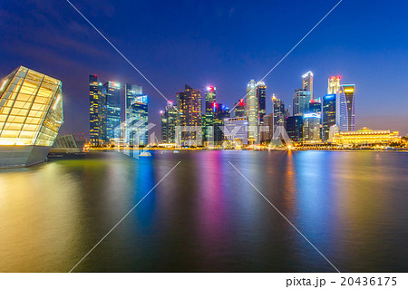 Landscape of the Singapore financial district 20436175