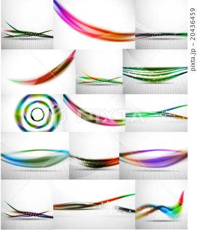 Set of blurred flowing waves backgrounds Set of blurred flowing waves backgrounds 20436459