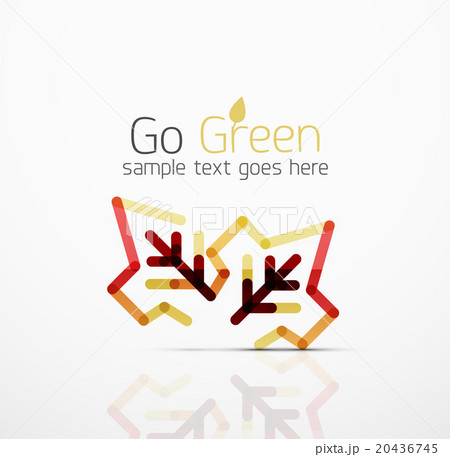 Vector abstract logo idea, eco leaf, nature plant 20436745