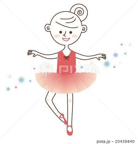 バレエを踊る女の子のイラスト素材