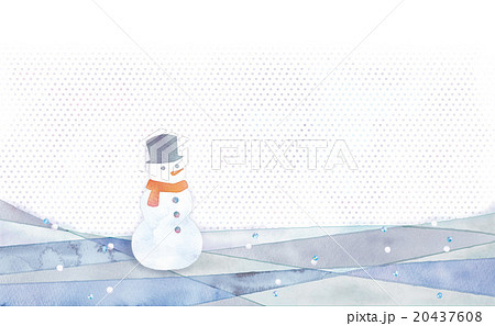 雪の背景イラストのイラスト素材