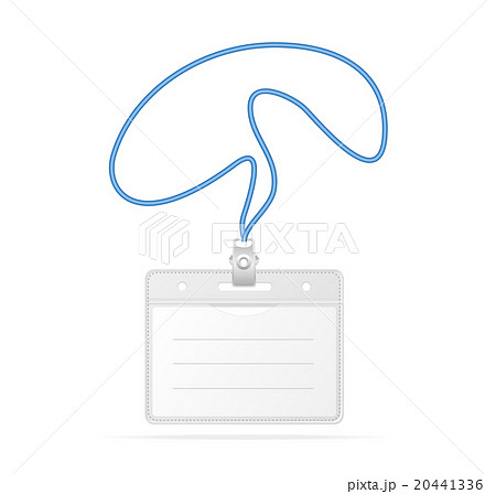 Badge Holder Isolated On Whiteのイラスト素材