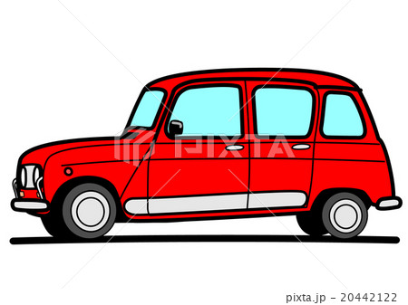 コンパクトカー　レッド 20442122