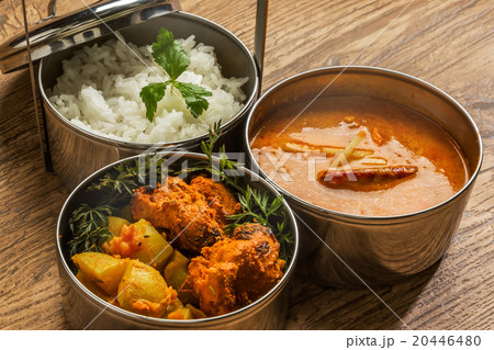 一般的なインドカレー Typical Indian curry set 一般的なインドカレー Typical Indian curry set 20446480