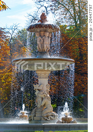 Lovely fountain in Retiro Park of Madrid. Lovely fountain in Retiro Park of Madrid. 20447797