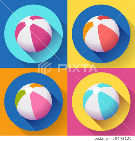 Set of Beach Ball icons. Modern Flat style with a Set of Beach Ball icons. Modern Flat style with a 20448120