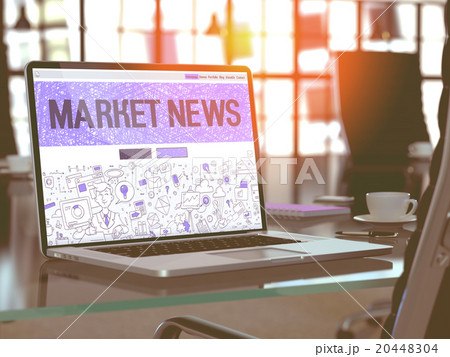 Market News - Concept on Laptop Screen. Market News - Concept on Laptop Screen. 20448304