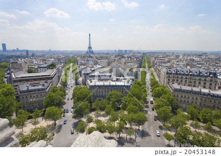 凱旋門からのパリの街並み 20453148