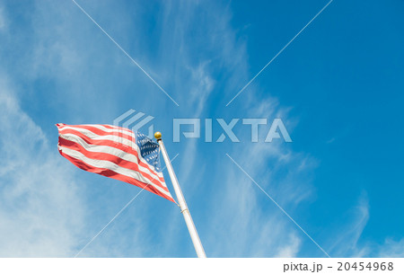United States of America flag with blue sky United States of America flag with blue sky 20454968