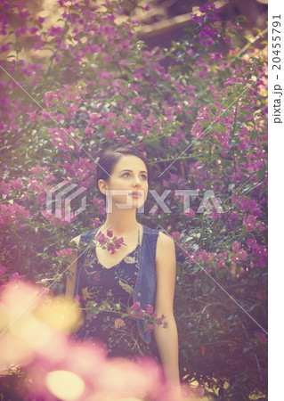 woman in a garden woman in a garden 20455791