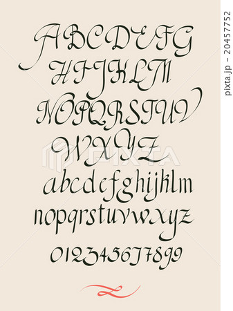 Alphabet letters lowercase, uppercase and numbers 20457752