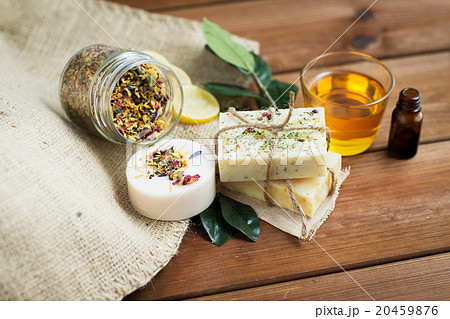 close up of handmade soap bars on wood close up of handmade soap bars on wood 20459876
