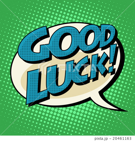 good luck retro comic bubble book style text 20461163