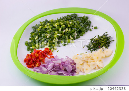 Sliced vegetables ready to cook. 20462328