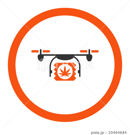 Drugs Drone Shipment Rounded Vector Icon 20464684
