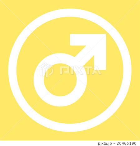Male Symbol Rounded Vector Icon 20465190